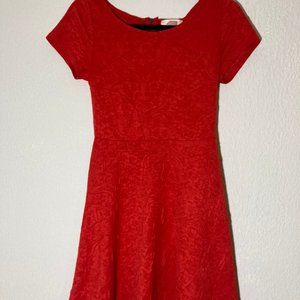 Harper Zoe Red Textured Zipper Back Casual Dress Size Small